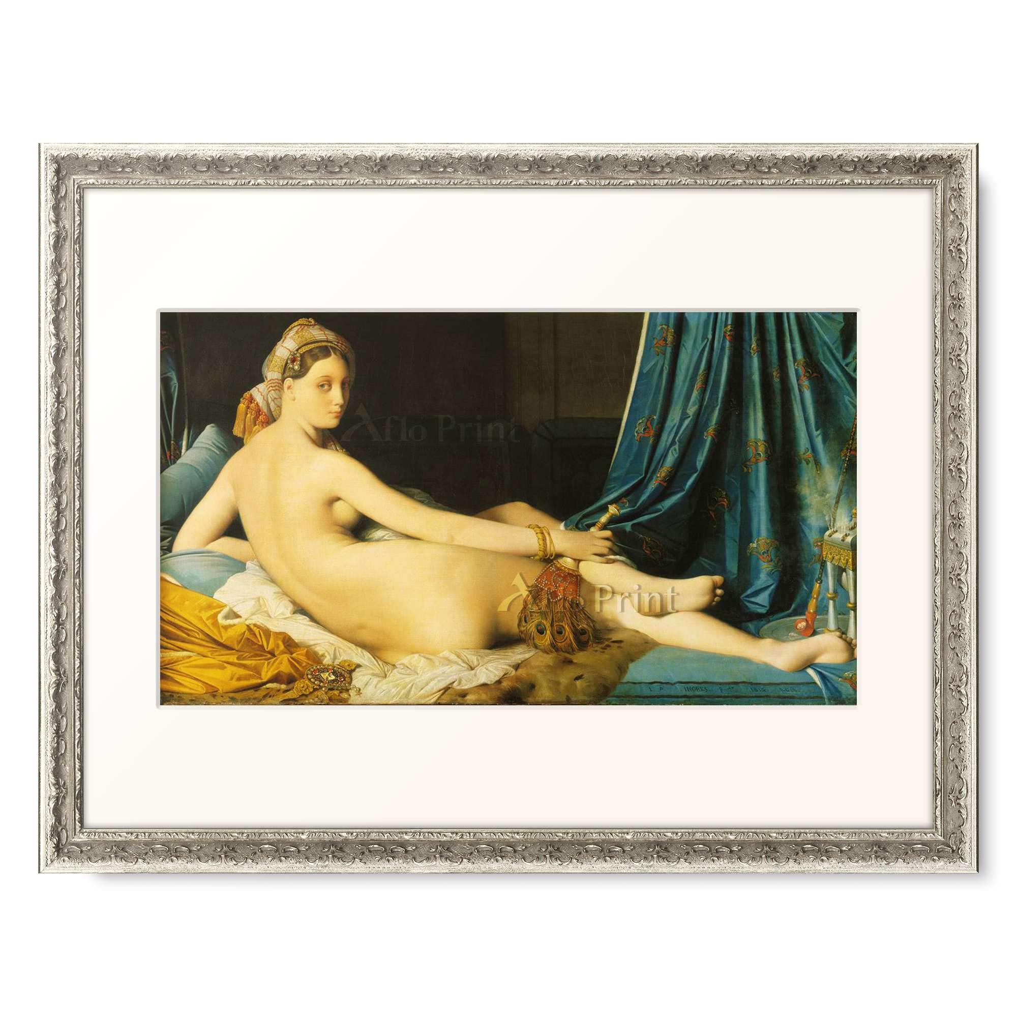 グランド・オダリスク　アングル　複製画　西洋美術　ルーブル美術館　西洋絵画　額装 Amazon.co.jp: アングル 「グランド・オダリスク La grande Odalisque